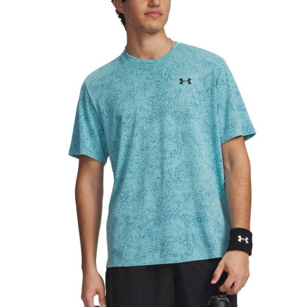 Camisetas de Tenis Hombre Under Armour Tech Novelty Camiseta  Blue Haze/Black 60059200425