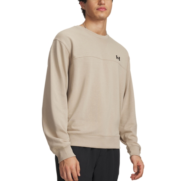 Maglie e Felpe Tennis Uomo Under Armour Rival Crew Felpa  City Khaki/Black 60093470299