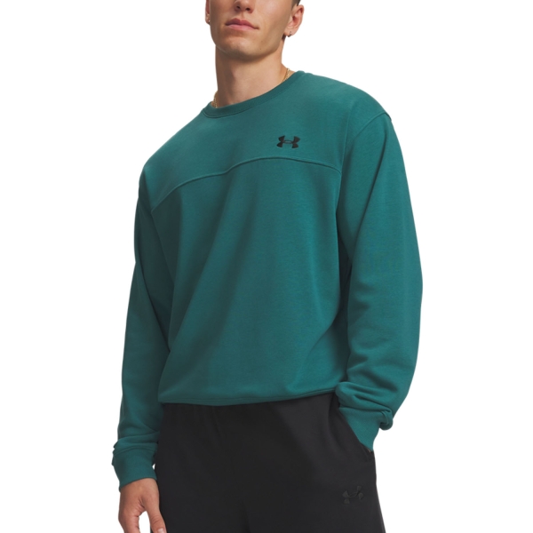 Maglie e Felpe Tennis Uomo Under Armour Rival Crew Felpa  Rack Green/Black 60093470338