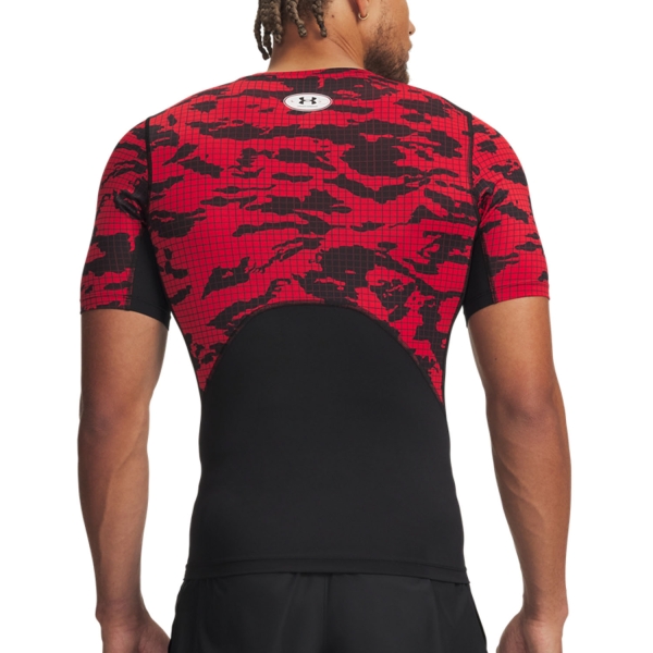 Under Armour HeatGear Printed Maglietta - Black/Red