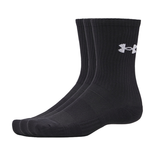 Tennis Socks Under Armour Performance Crew x 3 Socks  Ultimate Black/White 60096850008