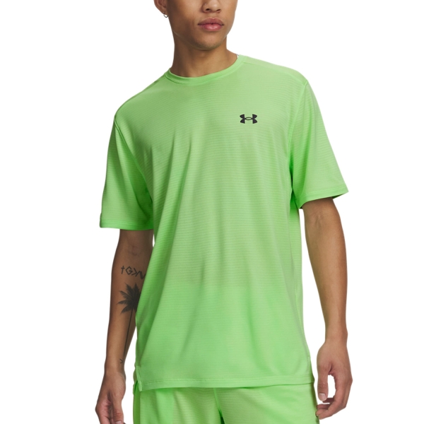 Camisetas de Tenis Hombre Under Armour Tech Vent VHS Camiseta  Lumos Lime/Castlerock 60097320712