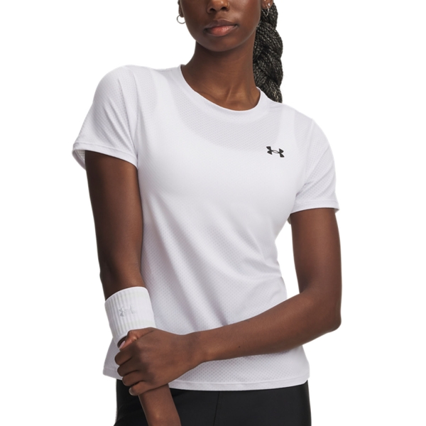 Magliette e Polo Tennis Donna Under Armour Tech Mesh Maglietta  White/Black 60099900100
