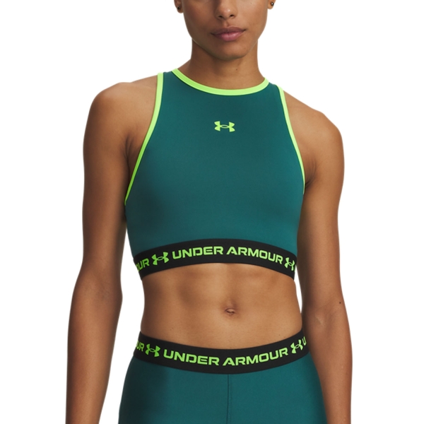 Canotte Tennis Donna Under Armour HeatGear Mesh Top  Rack Green/Hyper Green 60100070338