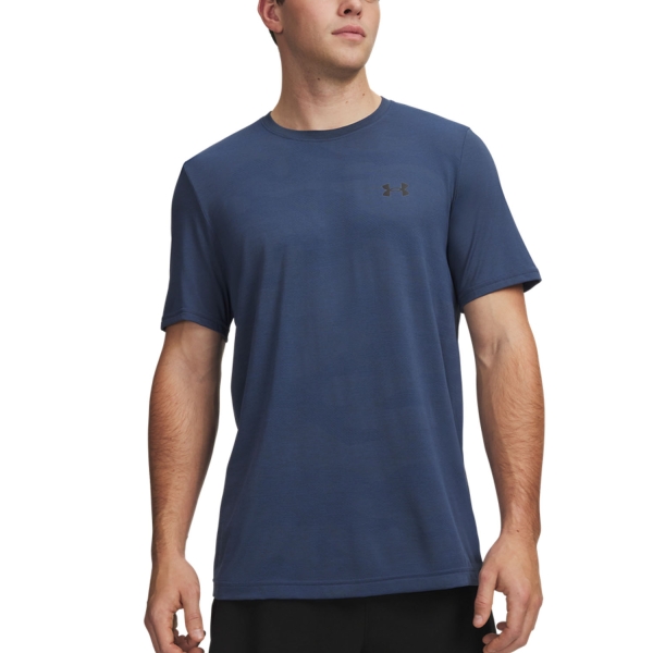 Camisetas de Tenis Hombre Under Armour Vanish Elite Camo Camiseta Wham Blue/Ultimate Black 60105890498