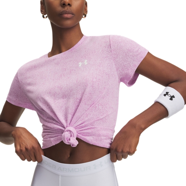 Magliette e Polo Tennis Donna Under Armour Tech Pixelate Maglietta  Pink Dawn/White 60123020669