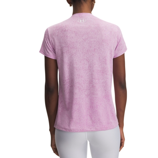 Under Armour Tech Pixelate Camiseta - Pink Dawn/White