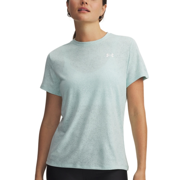 Camisetas y Polos de Tenis Mujer Under Armour Tech Pixelate Camiseta Refresh Mint/White 60123020703