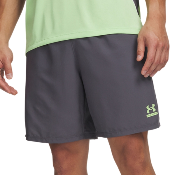 Pantaloncini Tennis Uomo Under Armour Tech 7in Pantaloncini  Castlerock/Lumos Lime 60146390025