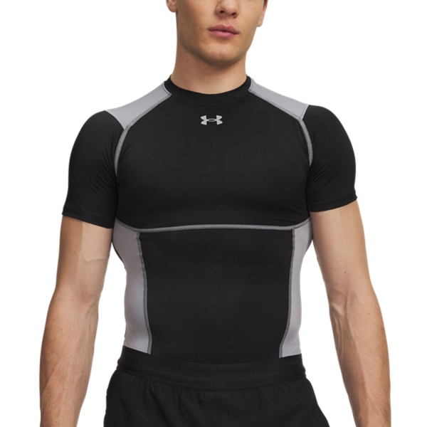 Camisetas de Tenis Hombre Under Armour HeatGear Elite Camiseta  Ultimate Black/Steel/Reflective 60153820008
