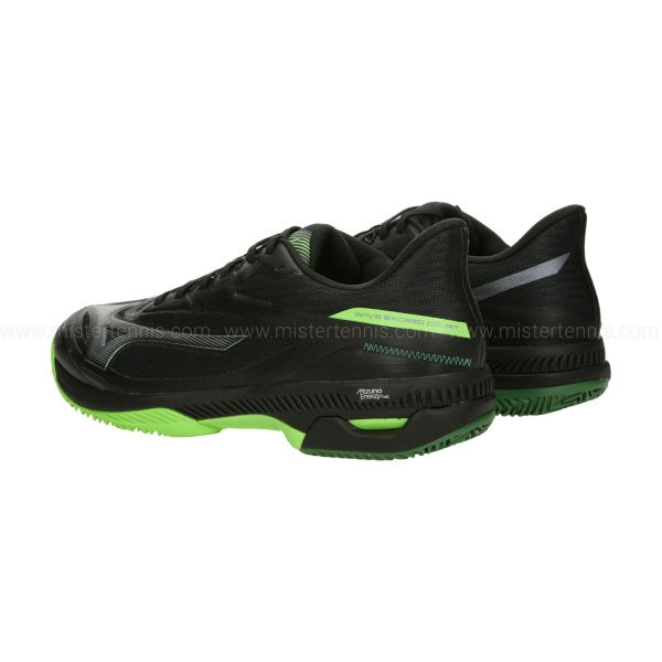 Mizuno Wave Exceed Court Padel - Black/Foliage Green/Glowing Apple