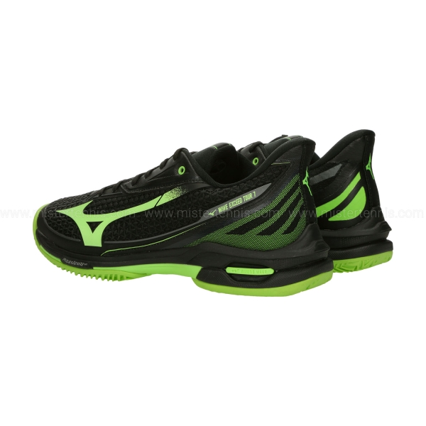 Mizuno Wave Exceed Tour 7 Padel - Black/Glowing Apple/Foliage Green