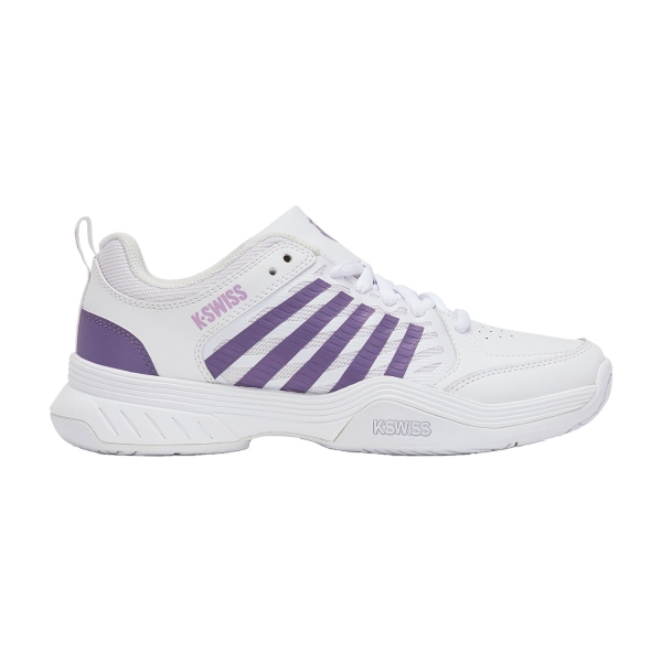 Scarpe Tennis Donna KSwiss Court Express 2  White/Purple Haze/Neon Lavender 94428151M
