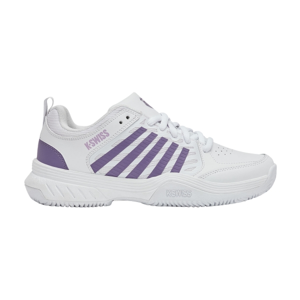 Scarpe Tennis Donna KSwiss Court Express 2 Clay  White/Purple Haze/Neon Lavender 94429151M