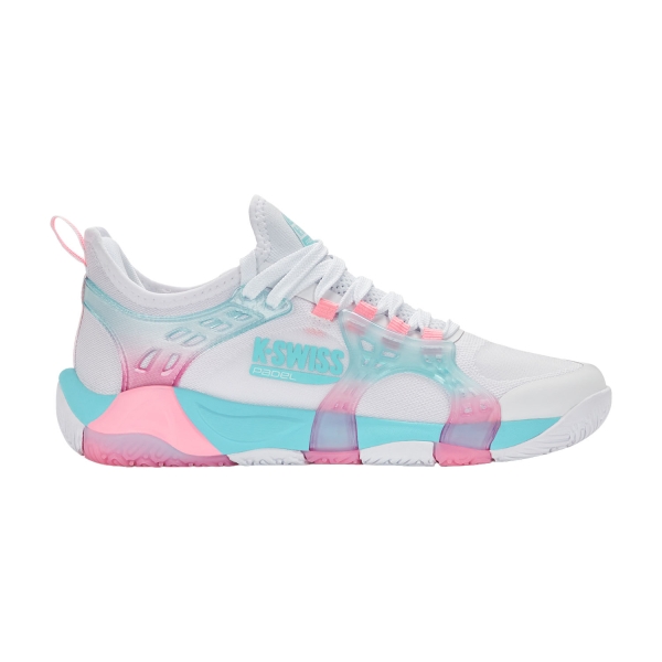 Padel Shoes KSwiss KFrame Padel  White/Soft Neon Blue/Neon Bubble Gum 94597146M