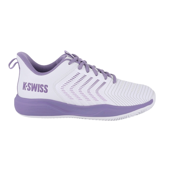 Scarpe Tennis Donna KSwiss Ultrashot Light Clay  White/Purple Haze/Neon Lavender 94742151M