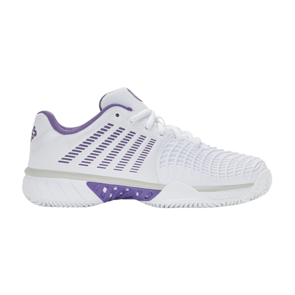 Women`s Tennis Shoes KSwiss Express Light 3 Clay  White/Purple Haze/Lunar Rock 98563160M