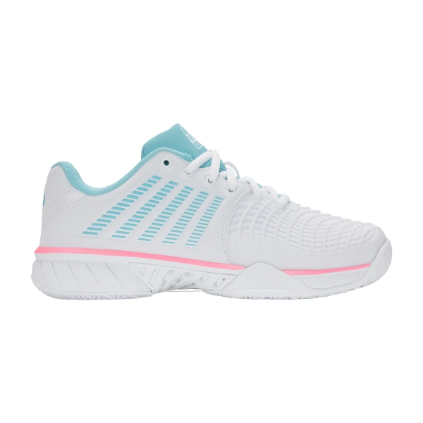 Padel Shoes KSwiss Express Light 3 Padel  White/Soft Neon Blue/Neon Bubble Gum 98900146M