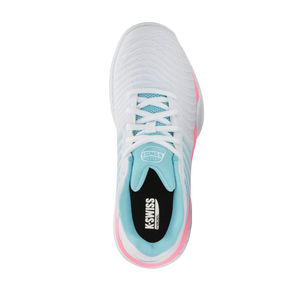 K-Swiss Express Light 3 Padel - White/Soft Neon Blue/Neon Bubble Gum