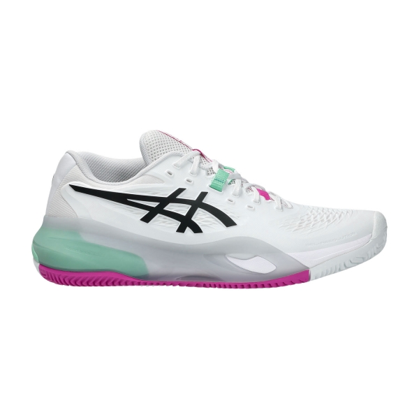 Calzado Tenis Hombre ASICS Gel Resolution X Clay  White/Aurora Green 1041A485103