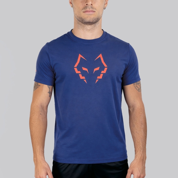 Men's Tennis Shirts Babolat Juan Lebron Logo TShirt  Blue Depths 6MS264424140