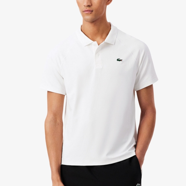 Men's Tennis Polo Lacoste Ultra Dry Stretch Polo  Blanc DH0159001