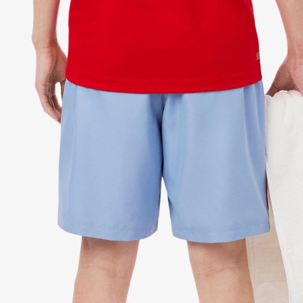 Lacoste Performance 9in Pantaloncini - Bleu Clair/Rouge