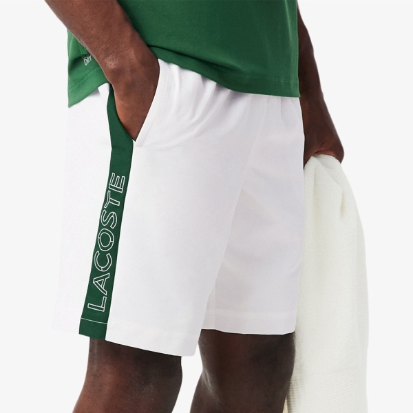 Pantalones Cortos Tenis Hombre Lacoste Performance 9in Shorts Blanc/Vert GH0223737