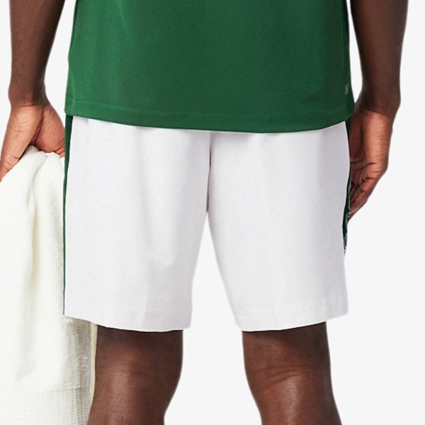 Lacoste Performance 9in Shorts - Blanc/Vert