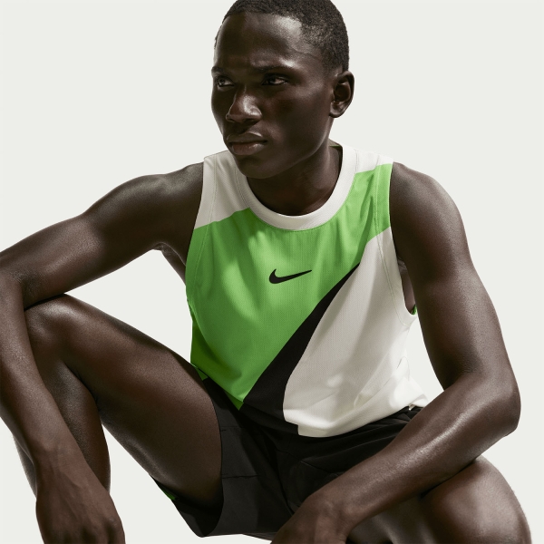 Nike Court Slam Printed Top - Sail/Mean Green/Black