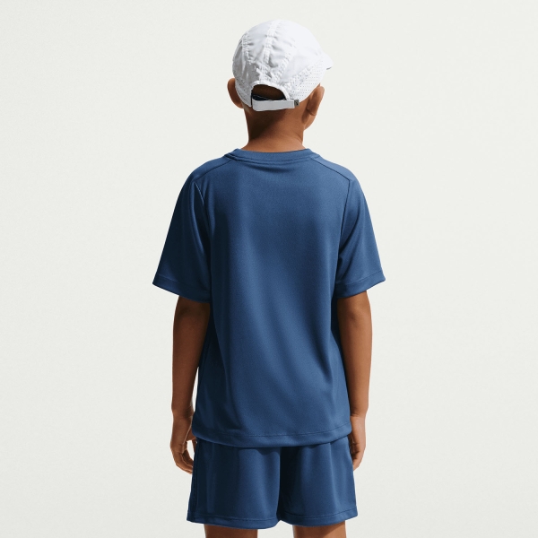 Nike Multi Swoosh Maglietta Bambino - Mystic Navy/White