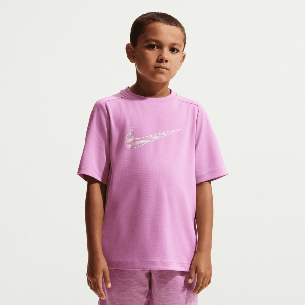Polo y Camiseta de Tenis Niño Nike Multi Swoosh Camiseta Nino  Light Magenta/White IF2430503