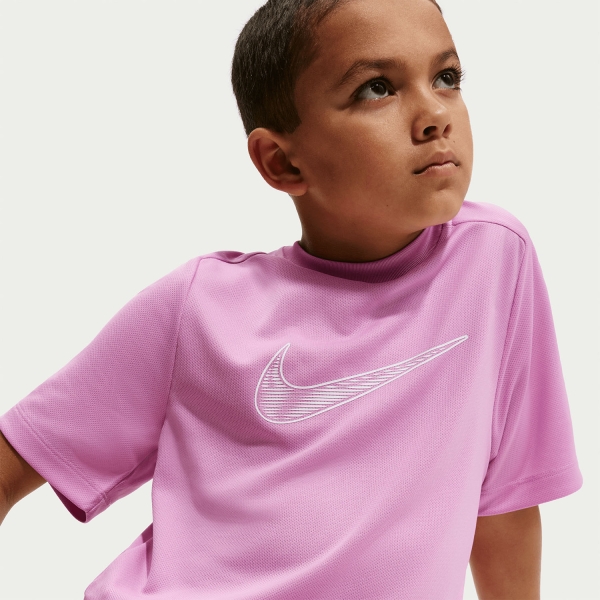 Nike Multi Swoosh Camiseta Niño - Light Magenta/White