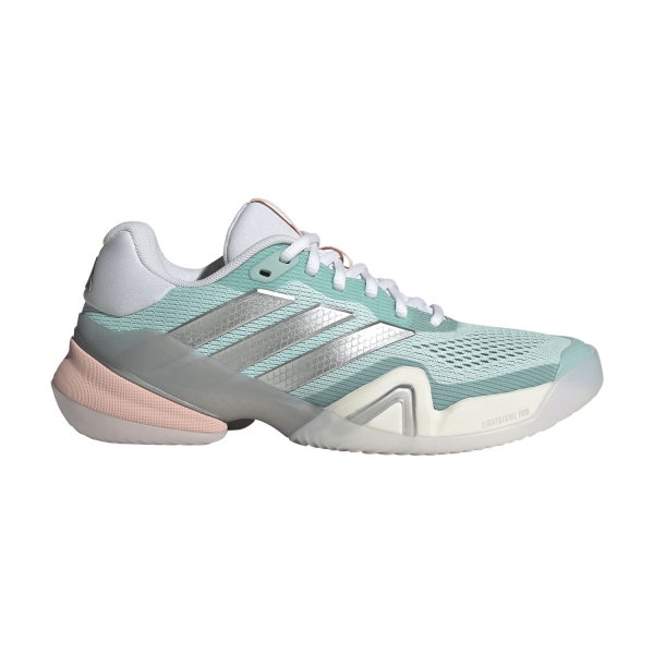 Women`s Tennis Shoes adidas Barricade 14  Semi Flash Aqua/Silver Metallic/Blush Pink JR1766