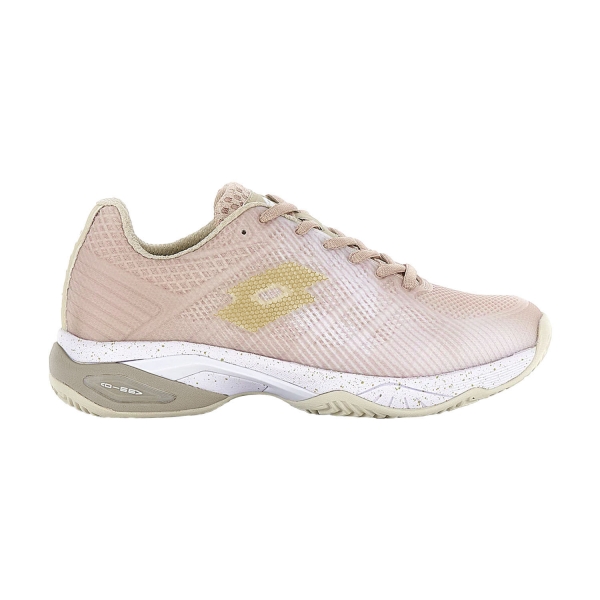 Calzado Tenis Mujer Lotto Mirage 300 III Clay  All White/Light Platino/Peach Whip 218996ATK