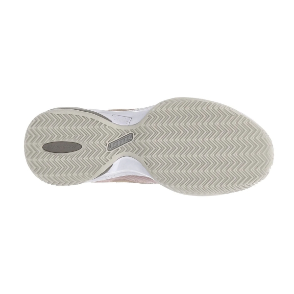 Lotto Mirage 300 III Clay - All White/Light Platino/Peach Whip