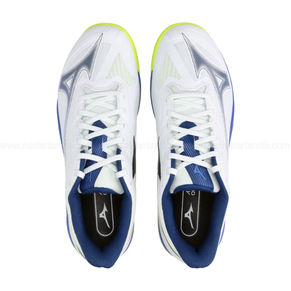 Mizuno Wave Exceed Court Clay - White/Dazzling Blue/Lightning Yellow