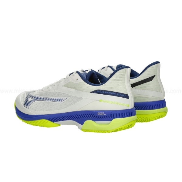 Mizuno Wave Exceed Court Clay - White/Dazzling Blue/Lightning Yellow