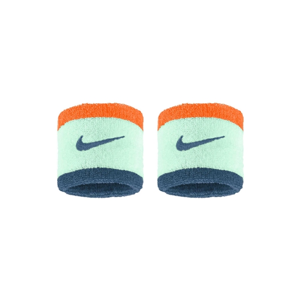 Muñequeras Tenis Nike Swoosh Classic Munequeras Cortas  Mint Foam/Total Orange/Blue Force N.101.2405.322.OS