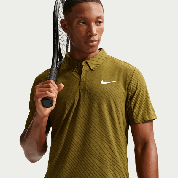 Nike Court Slam Pro Polo - Olive Flak/White