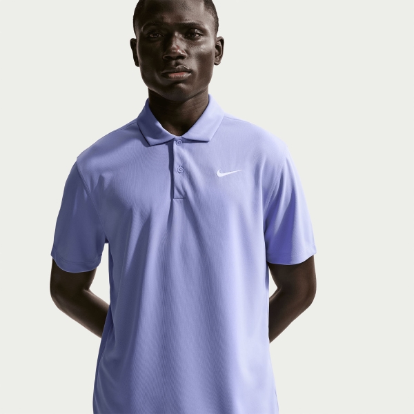 Nike Dri-FIT Solid Logo Polo - Light Thistle/White