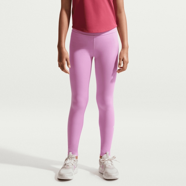 Pantalones Tenis Niñas Nike One Swoosh Tights Nina  Light Magenta/White FZ5605503