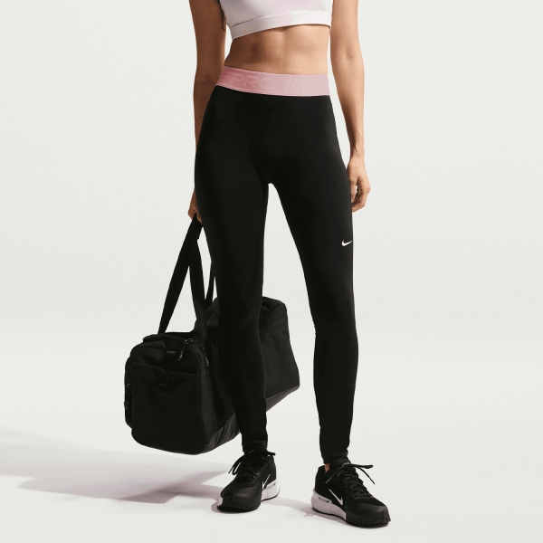 Pantalones y Tights de Tenis Mujer Nike Pro Tights  Black/Pink Foam/White IQ0886013