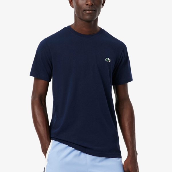 Maglietta Tennis Uomo Lacoste Ultra Dry Pro Maglietta  Bleu Marine/Blanc TH0003525