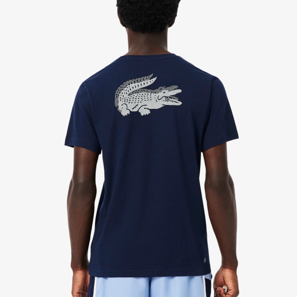 Lacoste Ultra Dry Pro Maglietta - Bleu Marine/Blanc