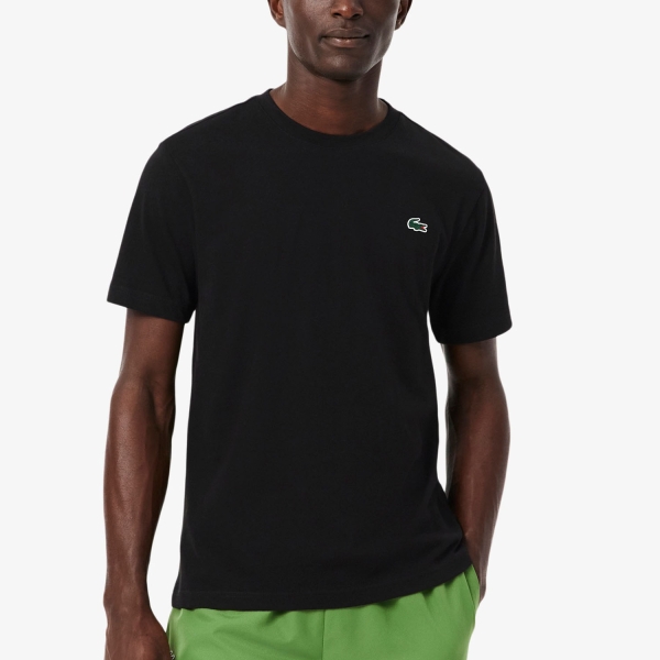 Maglietta Tennis Uomo Lacoste Ultra Dry Pro Maglietta  Noir/Vert TH00035YI