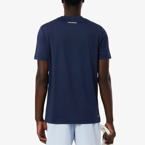 Lacoste Ultra Dry Jacquard Camiseta - Bleu Marine