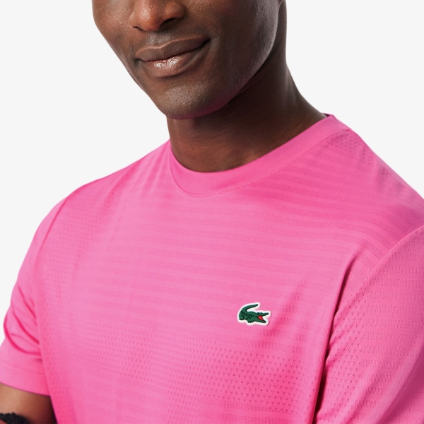 Lacoste Ultra Dry Jacquard T-Shirt - Rose