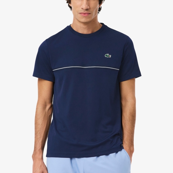 Maglietta Tennis Uomo Lacoste Graphic Maglietta  Bleu Marine TH0173166