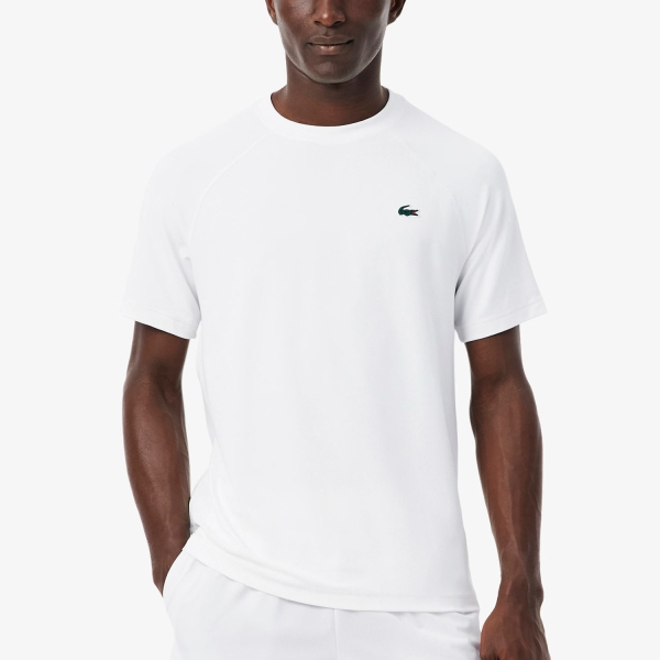 Men's Tennis Shirts Lacoste Ultra Dry Stretch TShirt  Blanc TH0174001